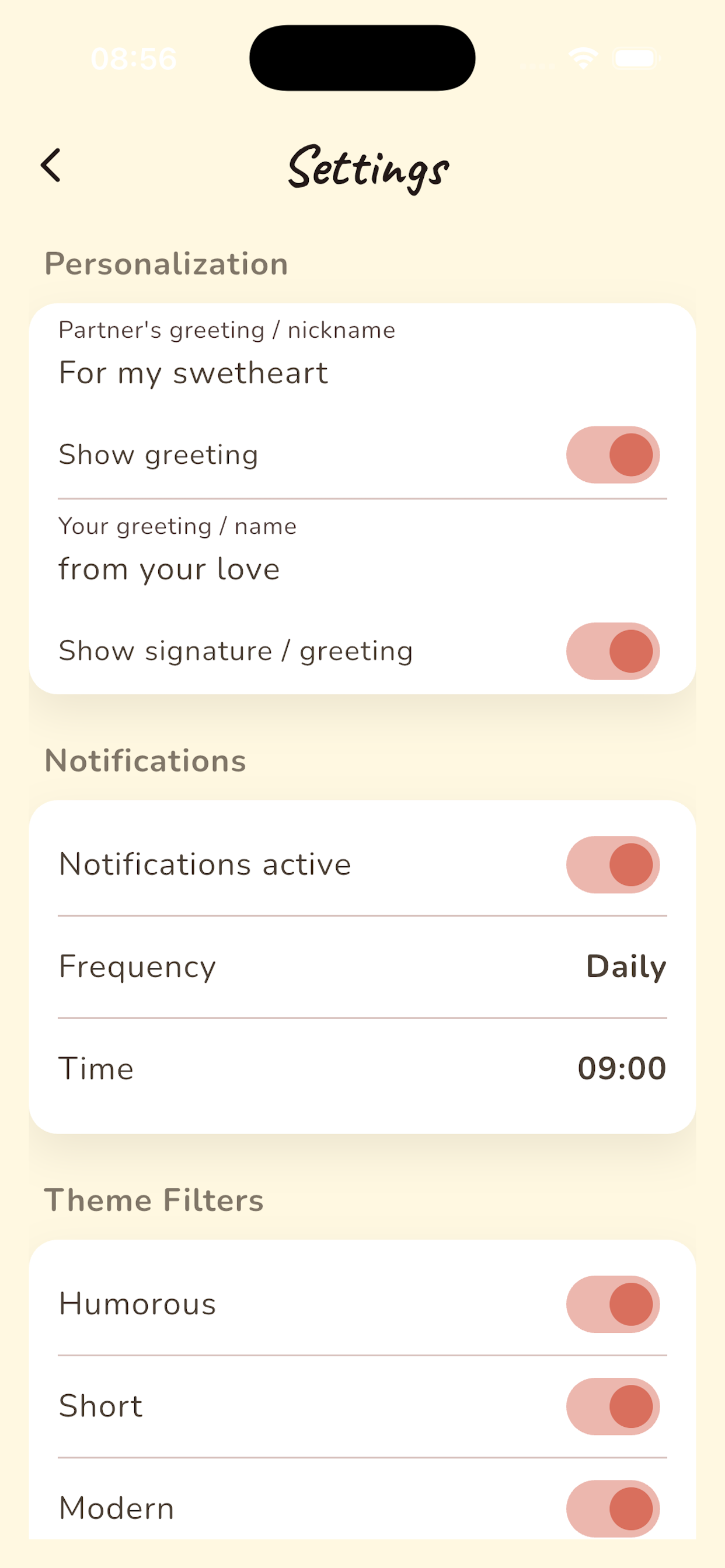 Daily Love App - Personalized with your Names