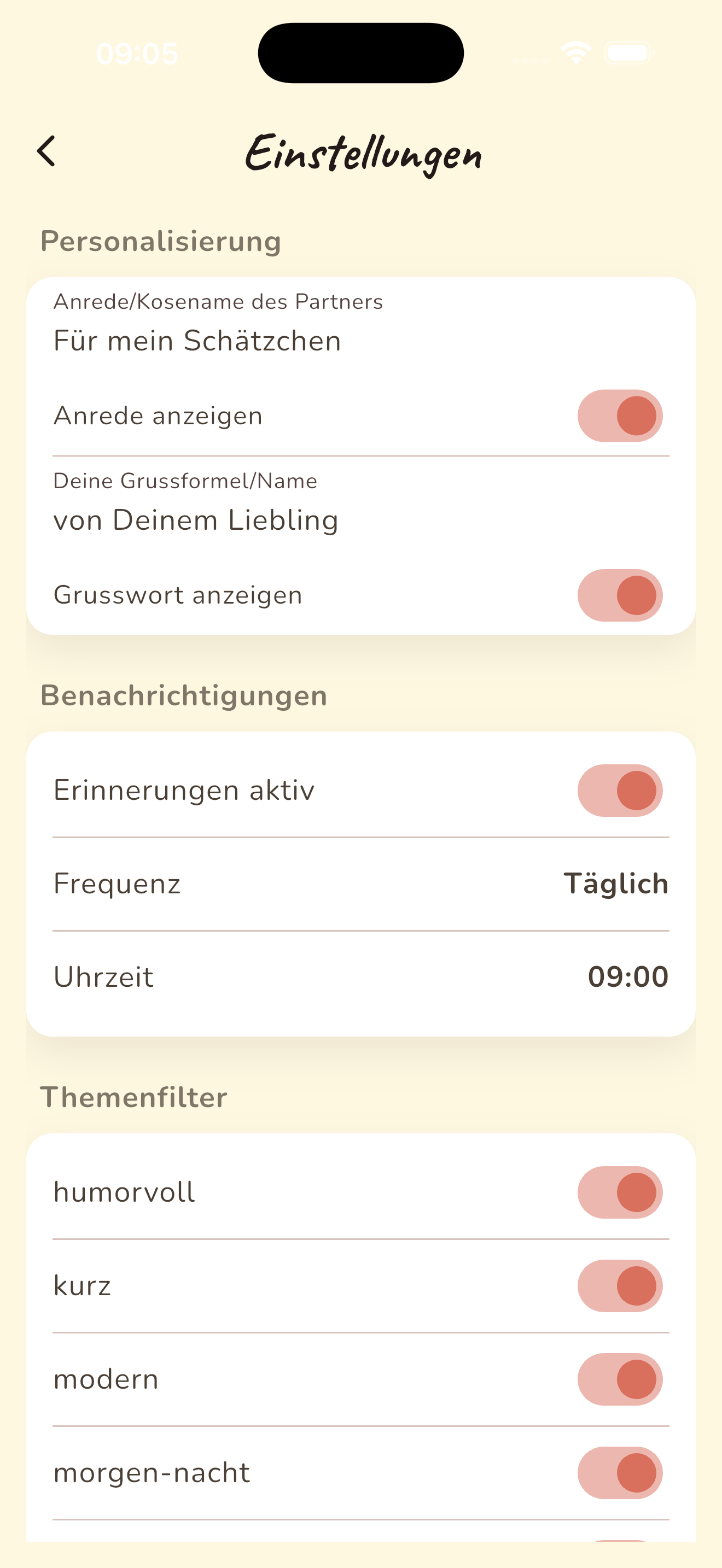 Daily Love App Vorschau 3